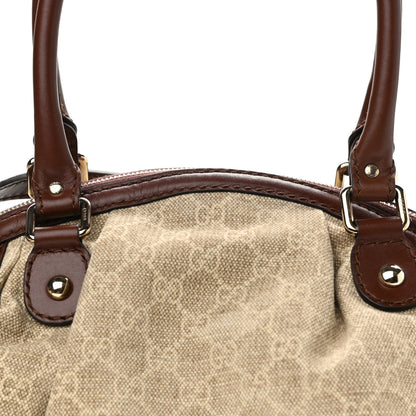 Gucci Monogram Cabinato Medium Sukey Boston Brown 7 of 10
