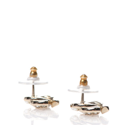 Chanel Pearl Crystal CC Earrings Gold 3 of 4