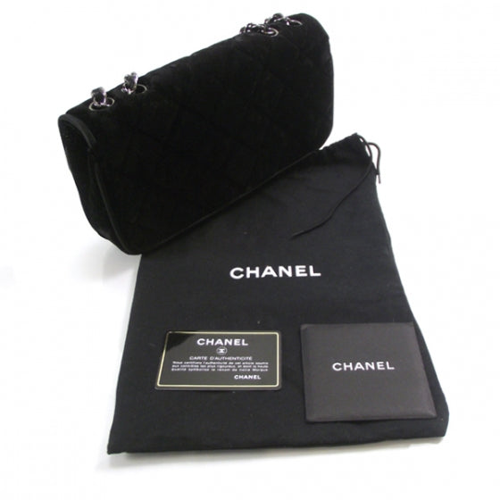 Chanel Velvet Quilted East West Flap Black 3 of 9