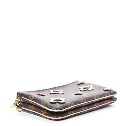 Louis Vuitton Monogram Blooming Flowers Double Zip Pochette 3 of 11