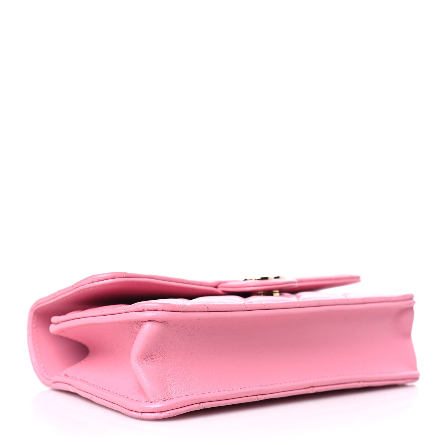 Chanel Lambskin Quilted Flap Phone Holder With Chain Pink 4 of 10