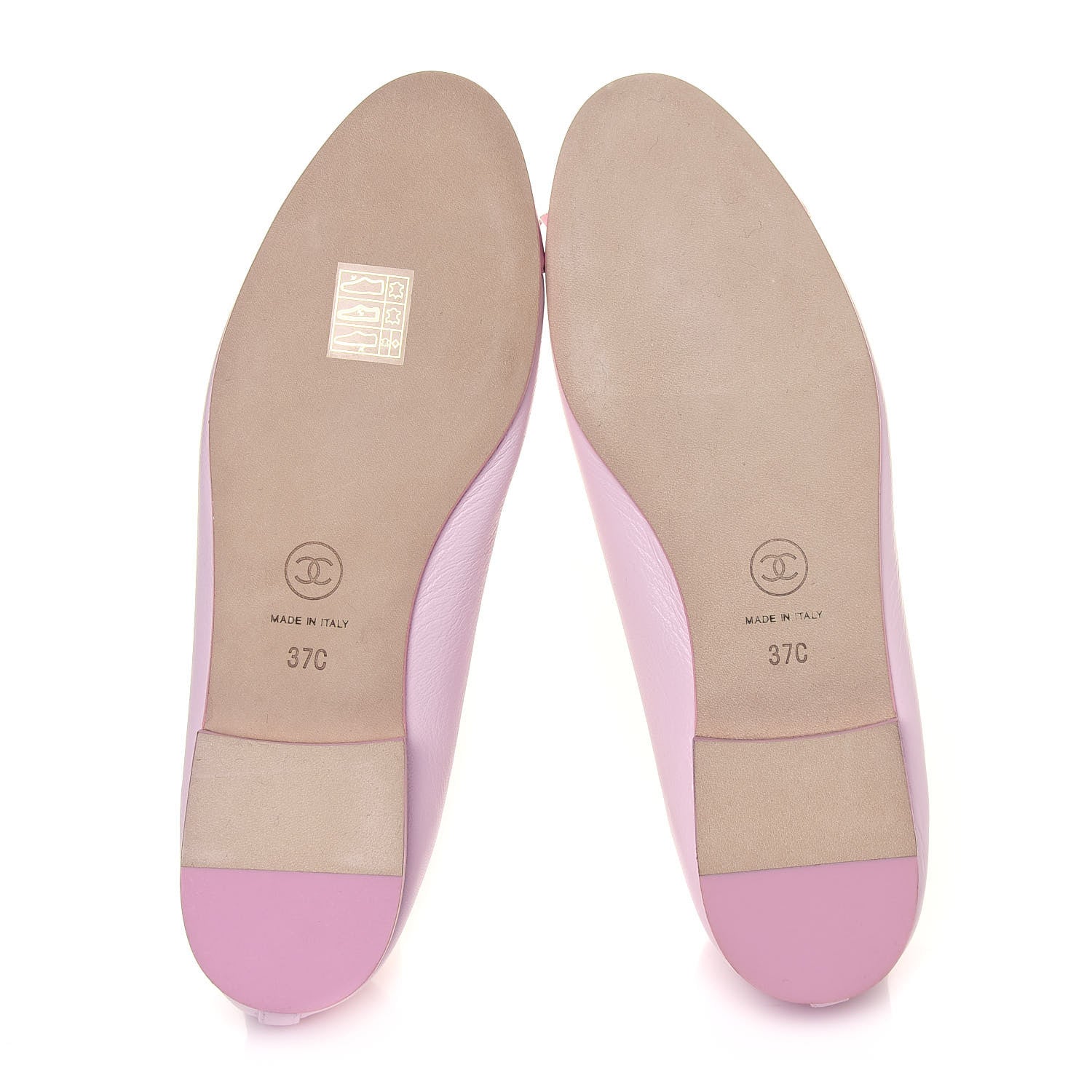 Chanel Lambskin CC Cap Toe Ballerina Flats 37 Pink Light Pink 5 of 8