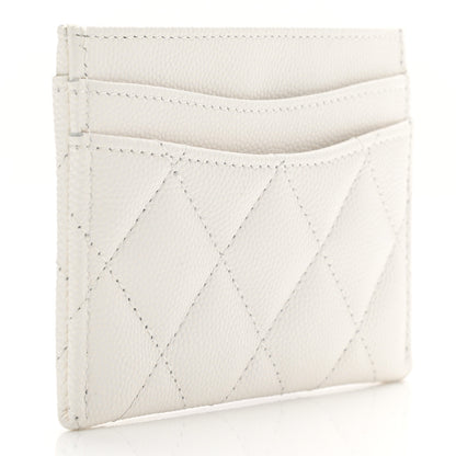 Chanel Caviar Quilted Card Holder White 3 of 9