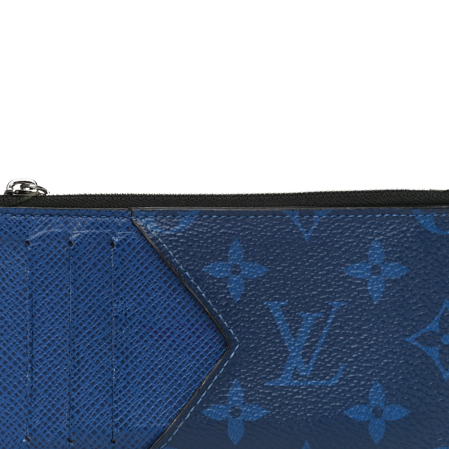 Louis Vuitton Monogram Taiga Coin Card Holder Cobalt 8 of 15