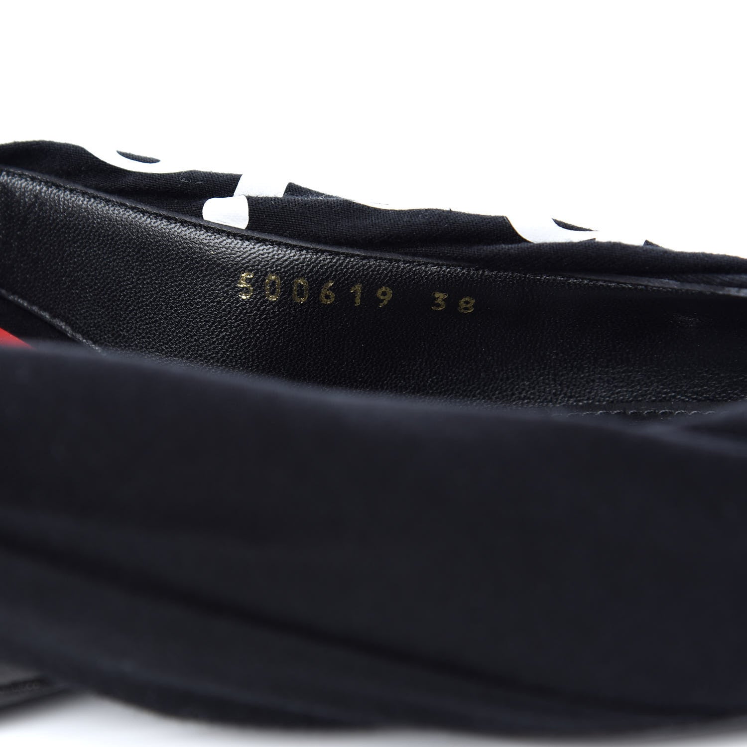 Balenciaga Jersey Crepe Political Campaign Logo Knife Pointed Slingback Flats 38 Black White Rouge 10 of 10