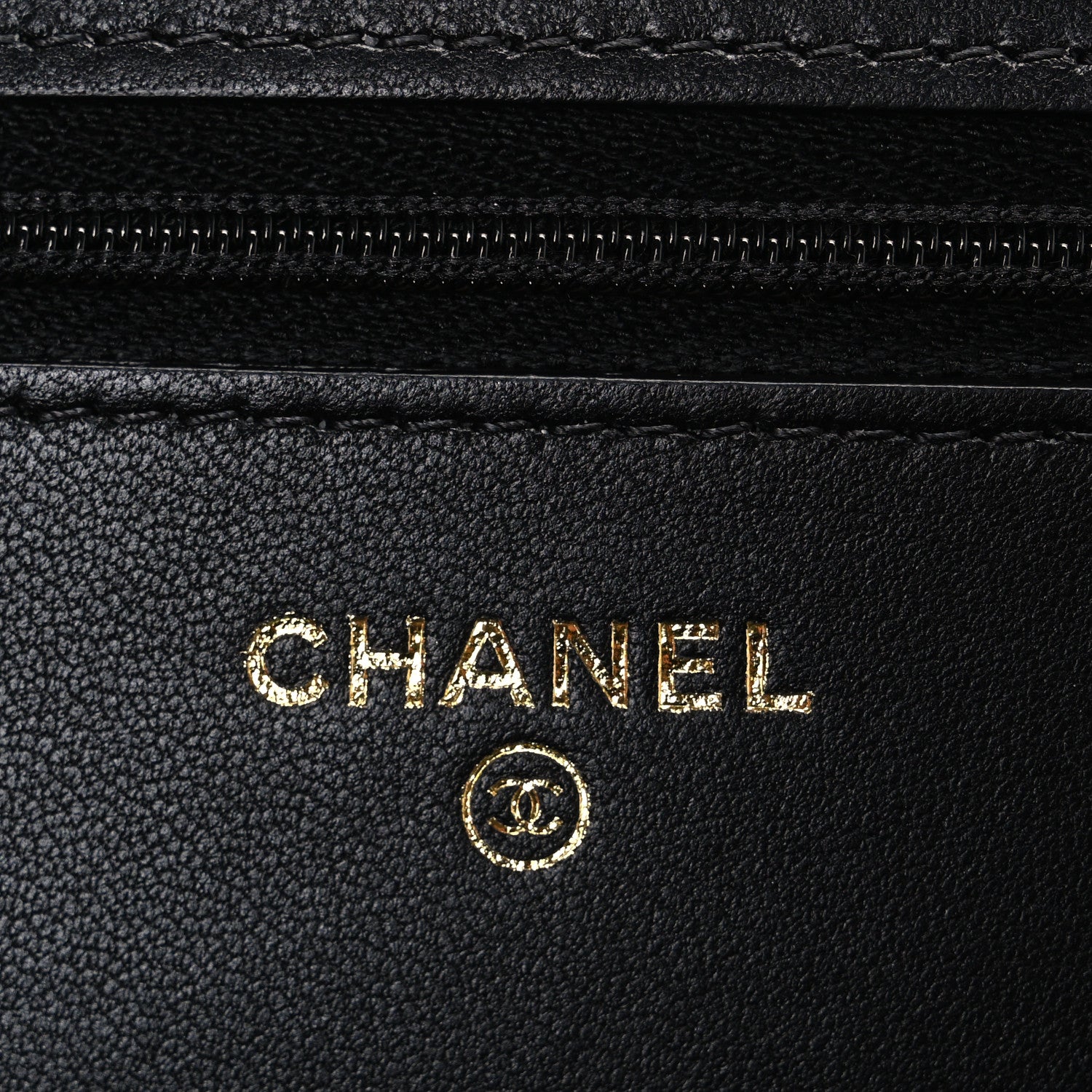 Chanel Lambskin Pearl Strass Quilted CC Wallet on Chain WOC Black 6 of 11