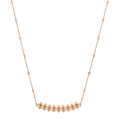 Cartier 18K Pink Gold Diamond Clash de Cartier Necklace 1 of 6