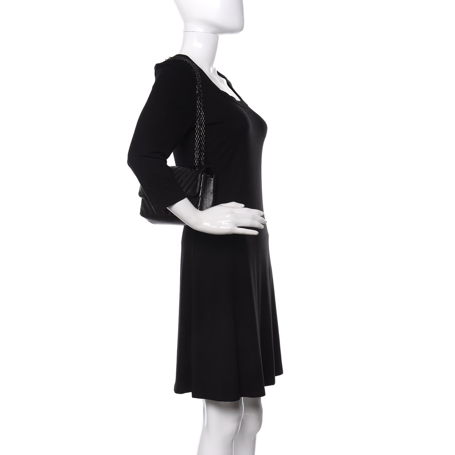 Chanel Aged Calfskin Chevron Quilted 2.55 Reissue Mini Flap So Black 2 of 12