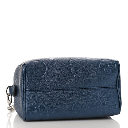 Louis Vuitton Metallic Empreinte Monogram Giant Speedy Bandouliere 20 Navy Nacre 4 of 8