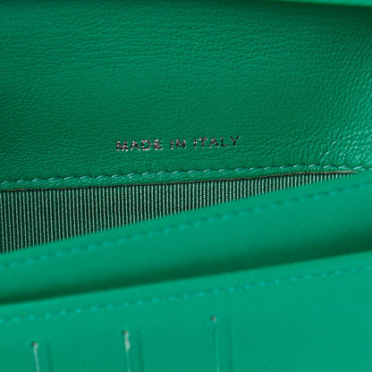 Chanel Lambskin Quilted Large Flap Wallet Green 8 of 18