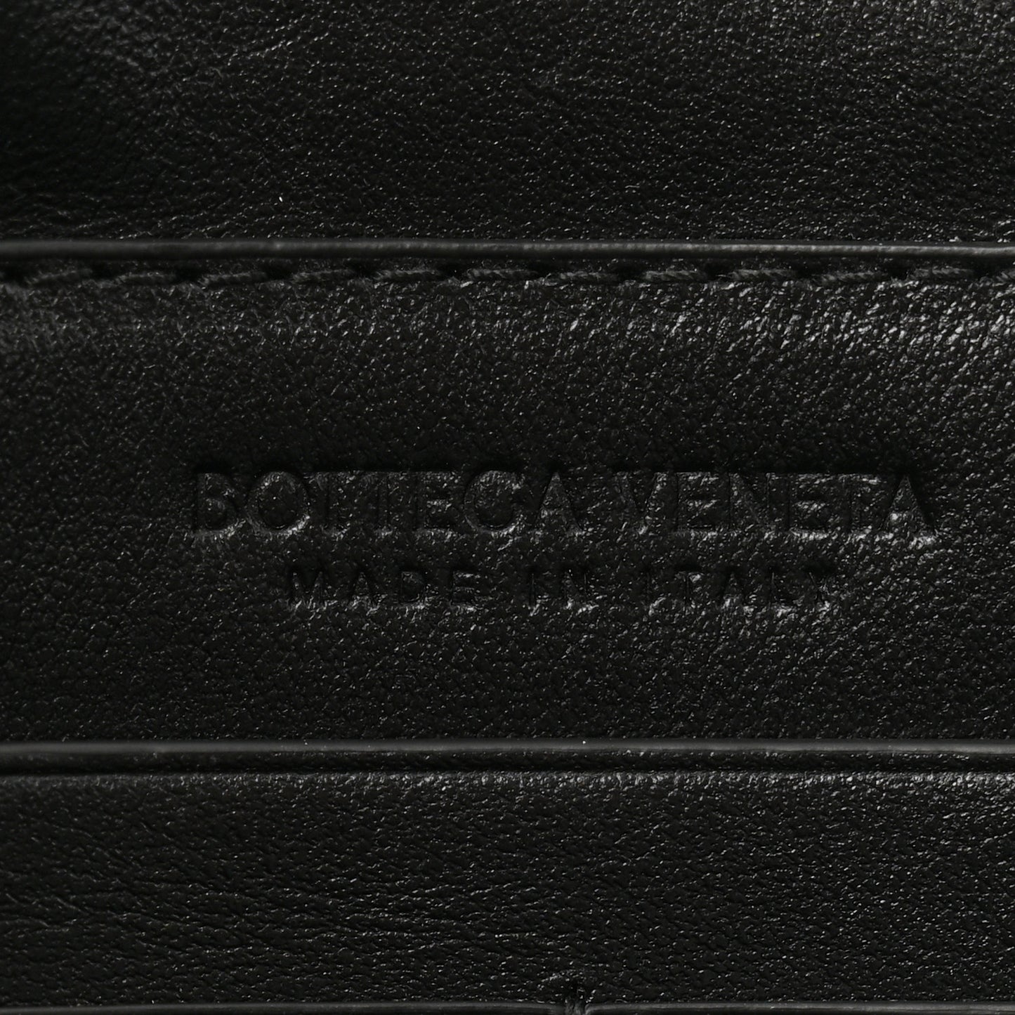 Nappa Intrecciato Zip Pouch Camel Black