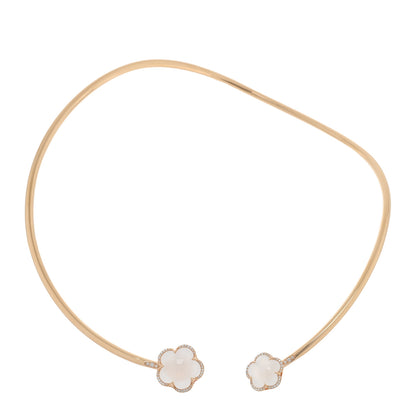 Pasquale Bruni 18K Rose Gold Diamond Pink Quartz Collar Necklace 1 of 5