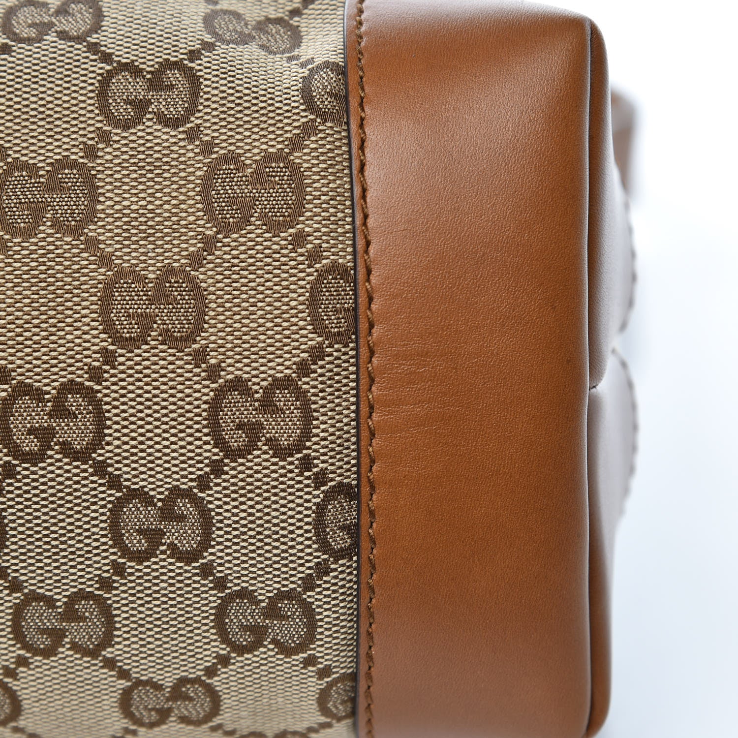 Gucci Monogram Large Flat Messenger Bag Brown 9 of 10