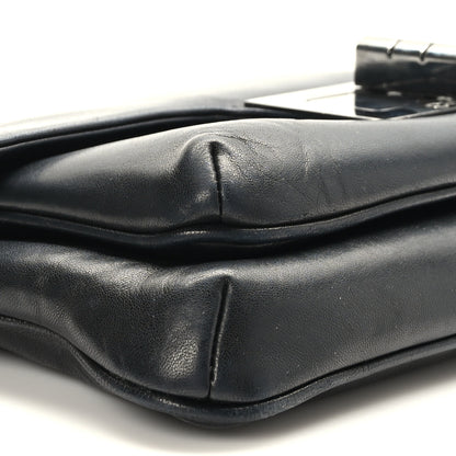 Chanel Lambskin Mademoiselle Lock Flap Pochette Black 9 of 10
