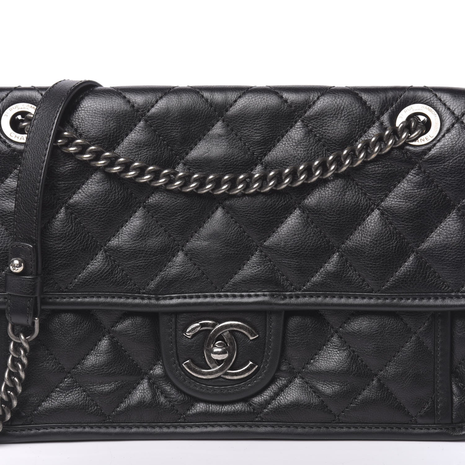 Chanel Caviar Quilted Medium French Riviera Flap Black 10 of 11