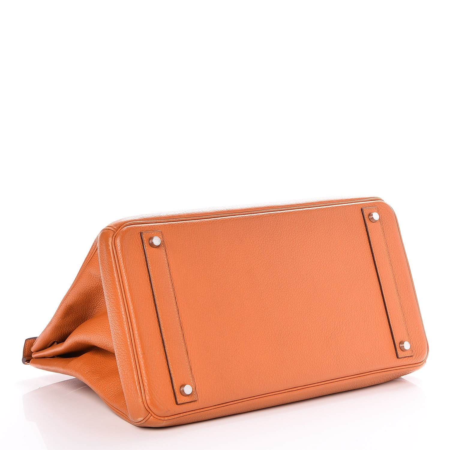 Hermes Taurillon Clemence Birkin 40 Orange 5 of 39