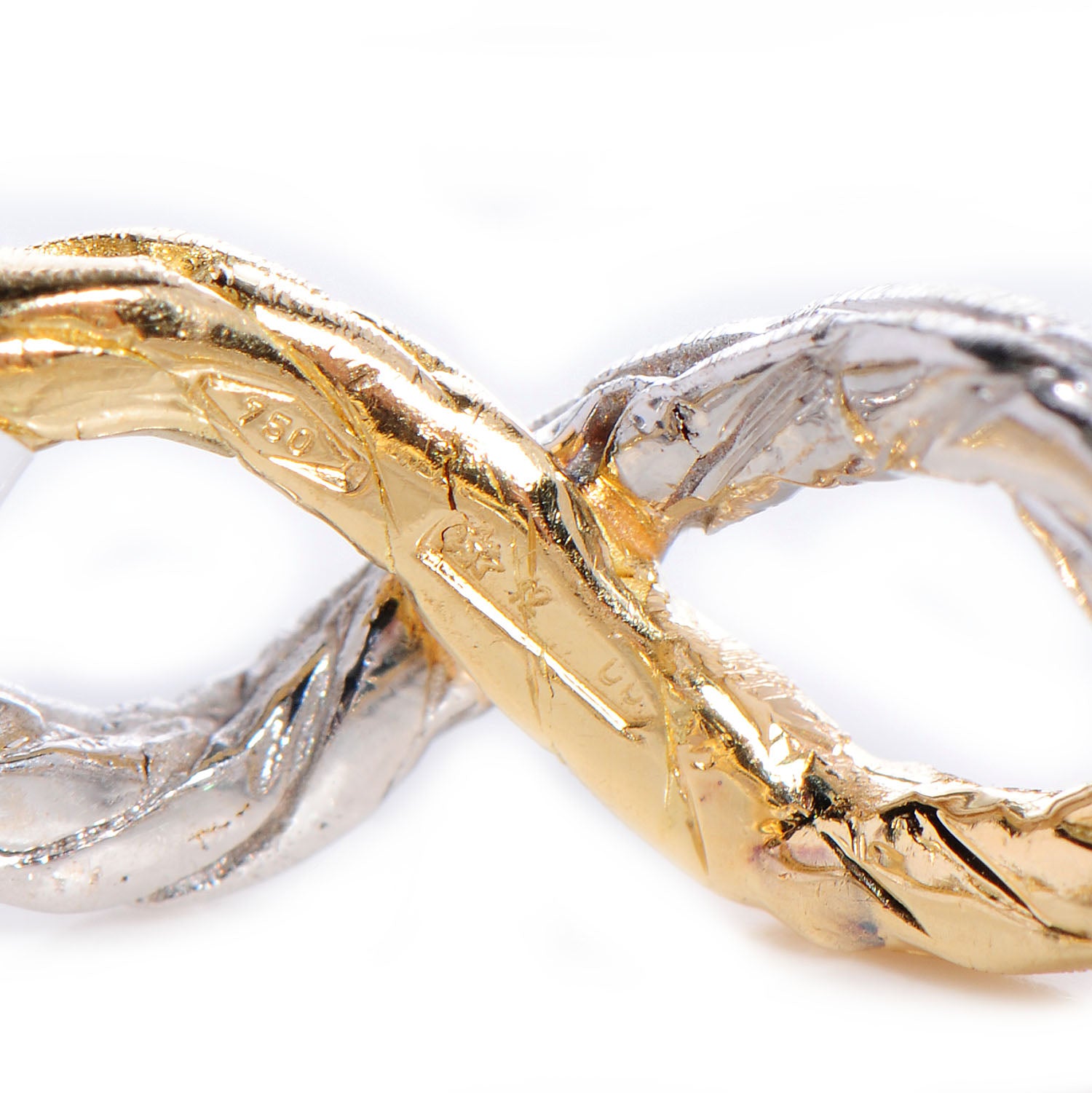 Bulgari BUCCELLATI 18K Yellow and White Gold Ring Eternity 7 4 of 5