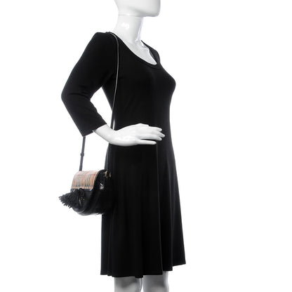 Burberry Haymarket Check Maydown Crossbody Bag Black 2 of 8