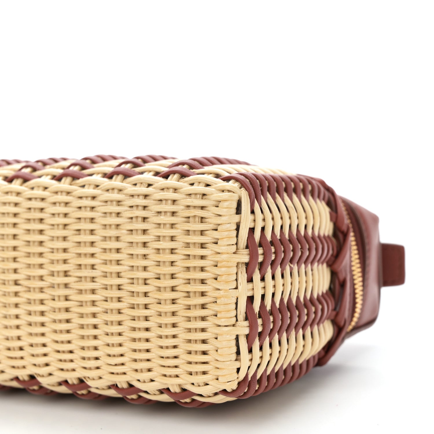 Loro Piana Wicker Calfskin L19 Extra Pocket Pouch Malt Deep Kummel Sun Gold 9 of 10
