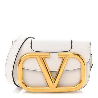Valentino Garavani Calfskin Small Supervee Crossbody Bag Optic White 1 of 9
