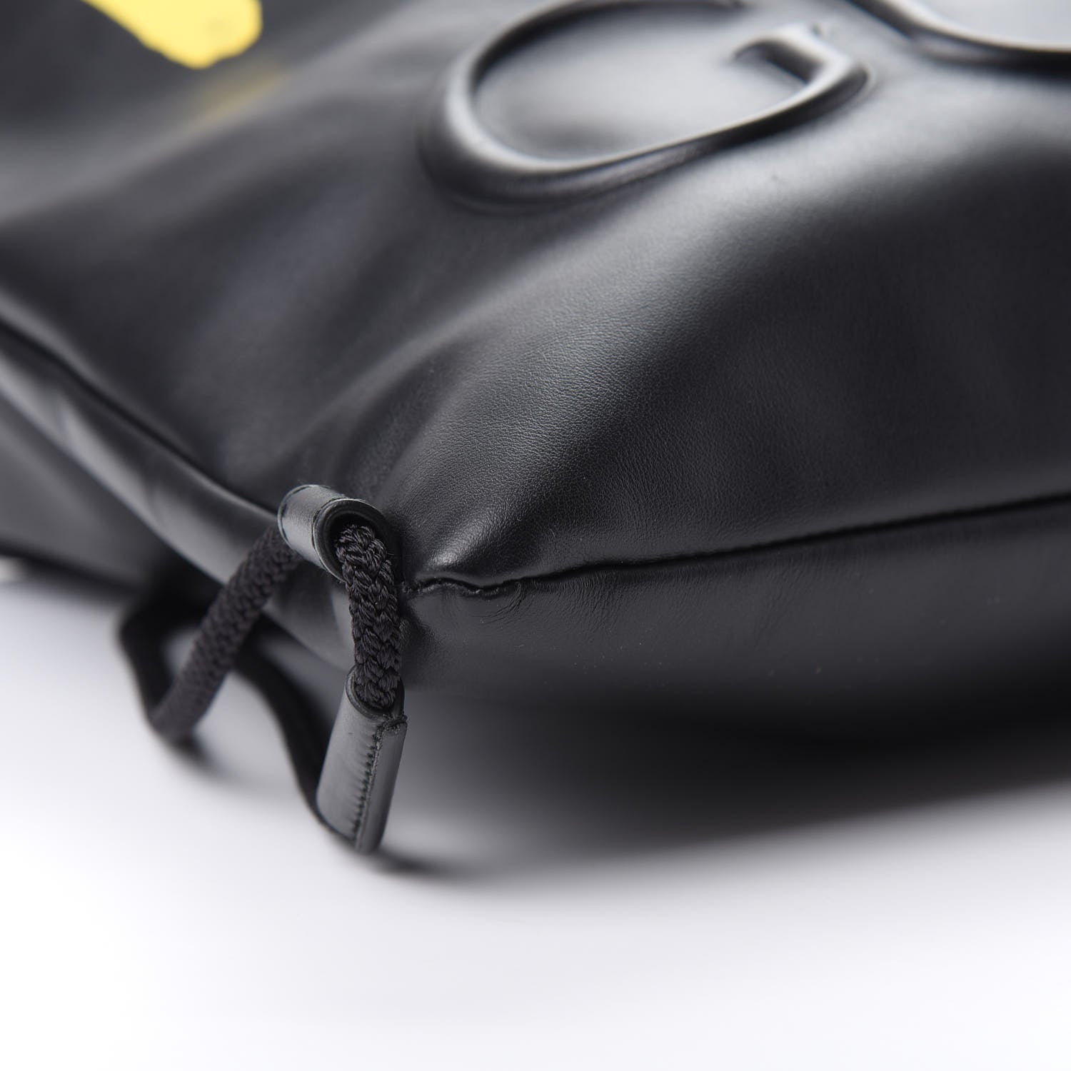 Gucci Calfskin Small GucciGhost Drawstring Backpack Black 9 of 10
