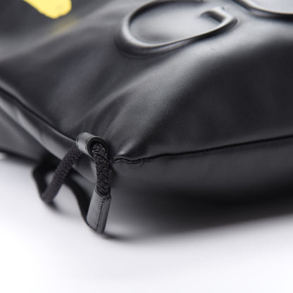 Gucci Calfskin Small GucciGhost Drawstring Backpack Black 9 of 10