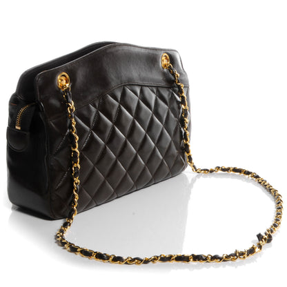 Chanel Lambskin Quilted Shoulder Bag Brown 3 of 8