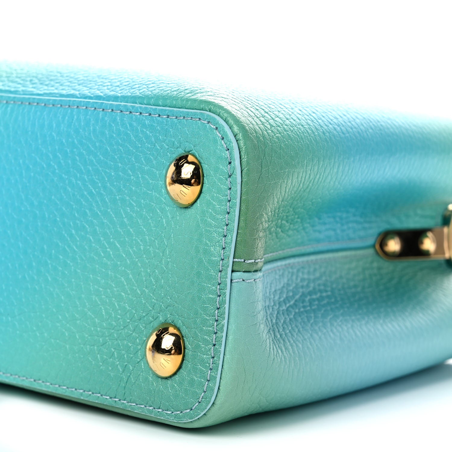 Louis Vuitton Taurillon Capucines BB Green Blue 7 of 7
