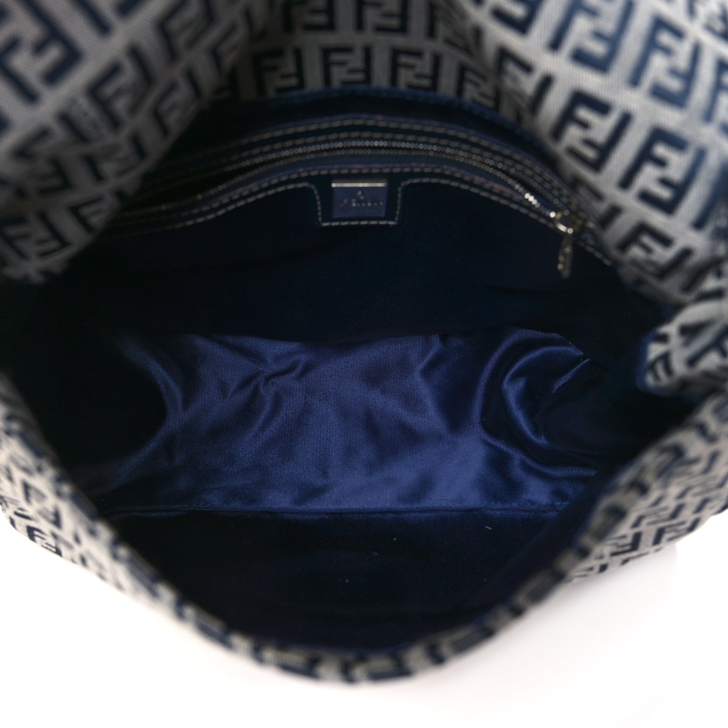 Fendi Zucchino Mama Baguette Navy 5 of 9