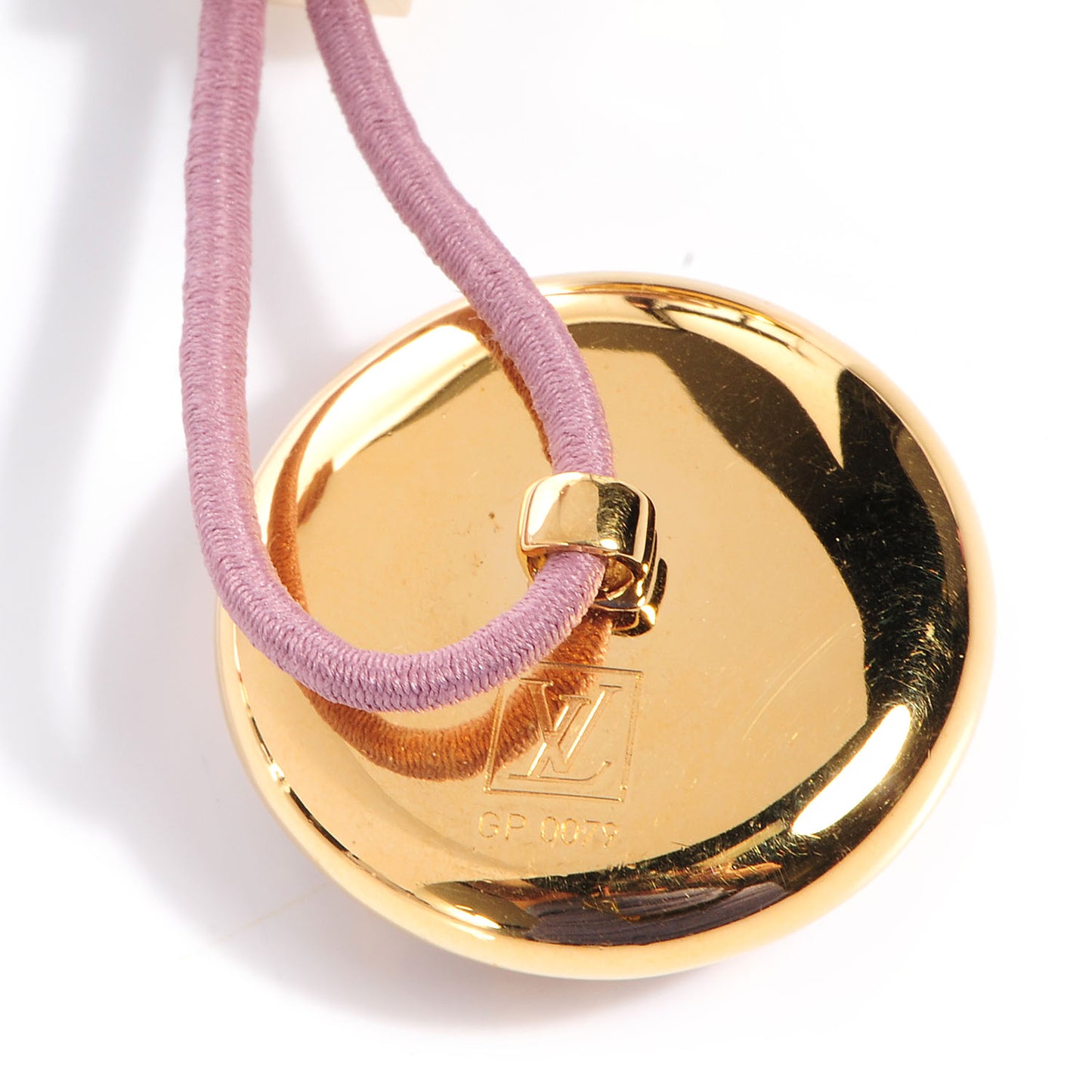 Monogram Celeste Hair Tie Gold Rose