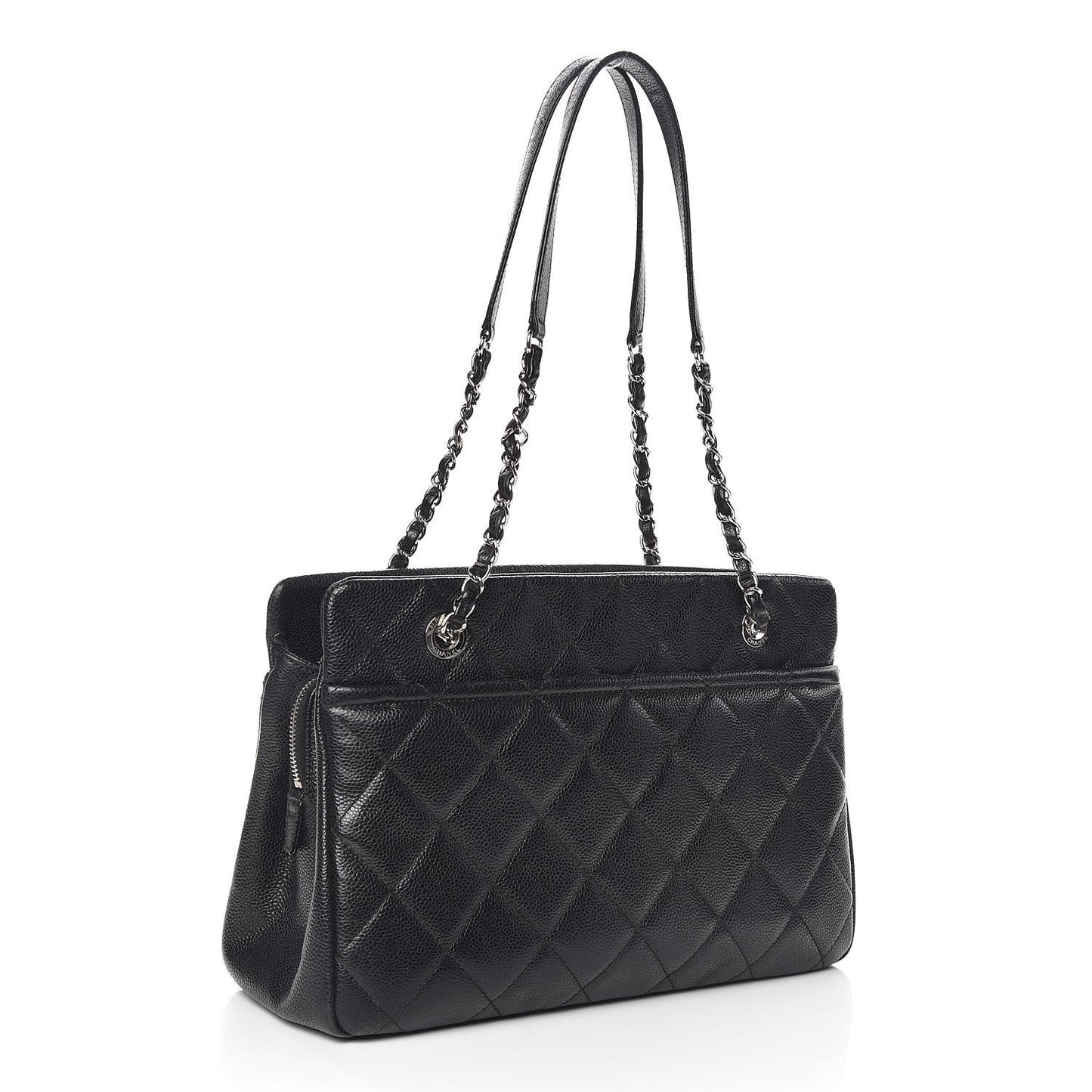Caviar Quilted Timeless CC Soft Tote Black