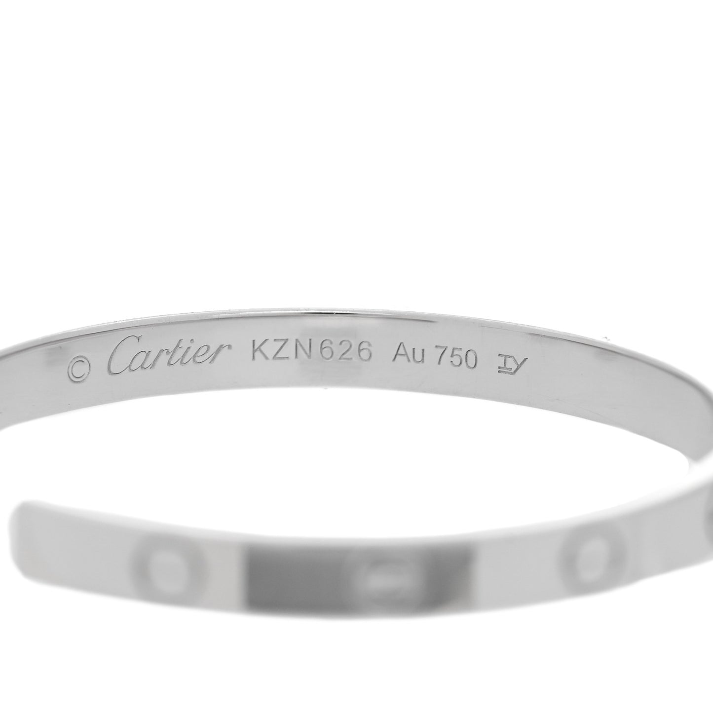 18K White Gold Large LOVE Hoop Earrings
