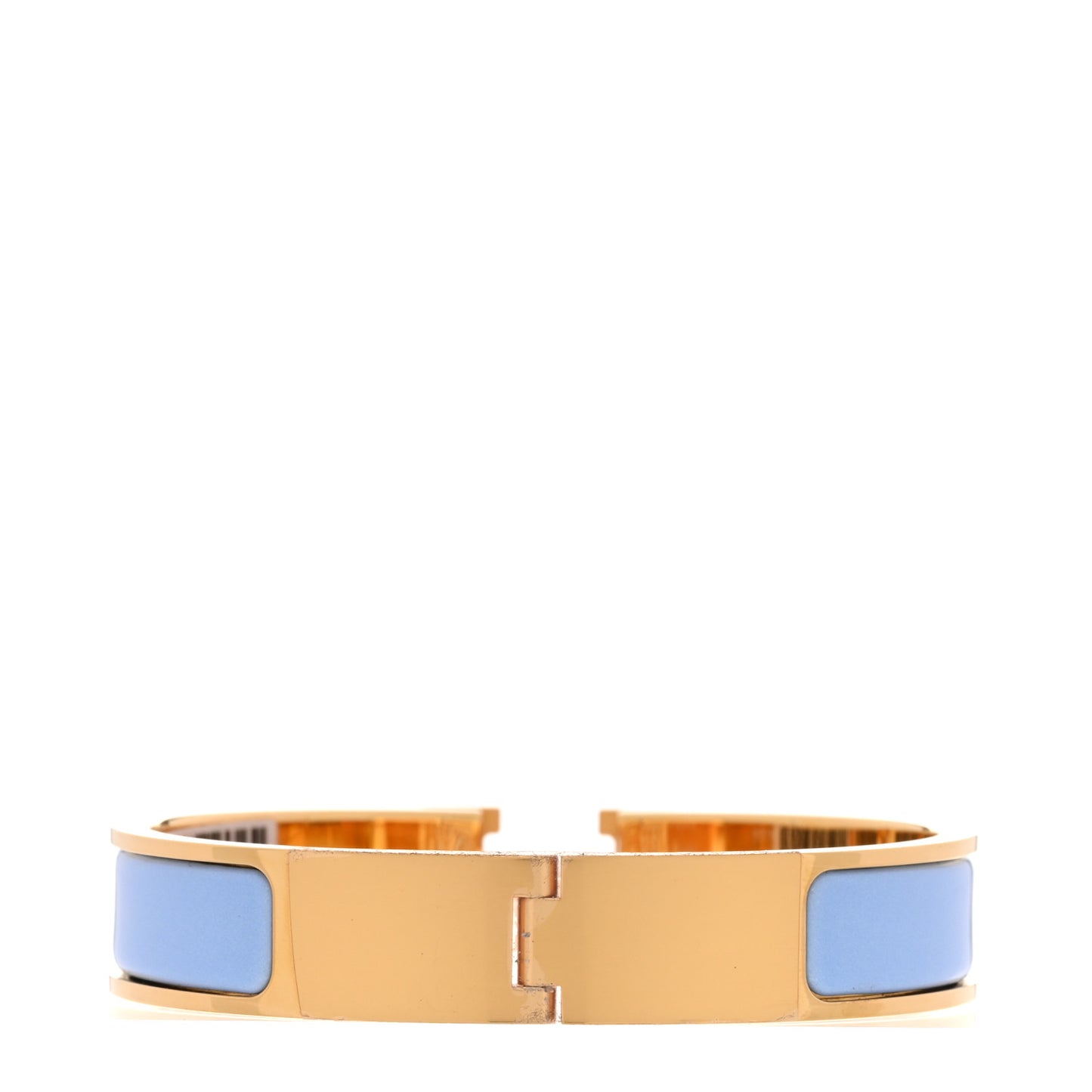 Enamel Narrow Clic Clac H Bracelet PM Bleu Chemise