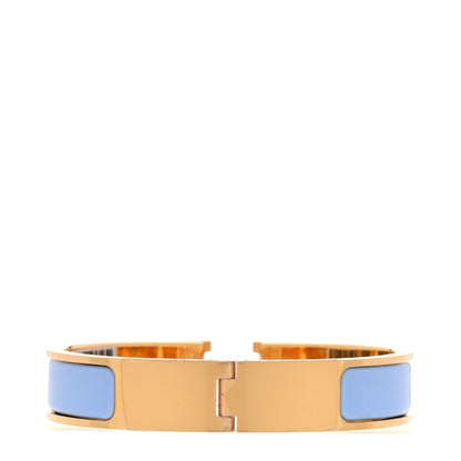 Hermes Enamel Narrow Clic Clac H Bracelet PM Bleu Chemise 3 of 5