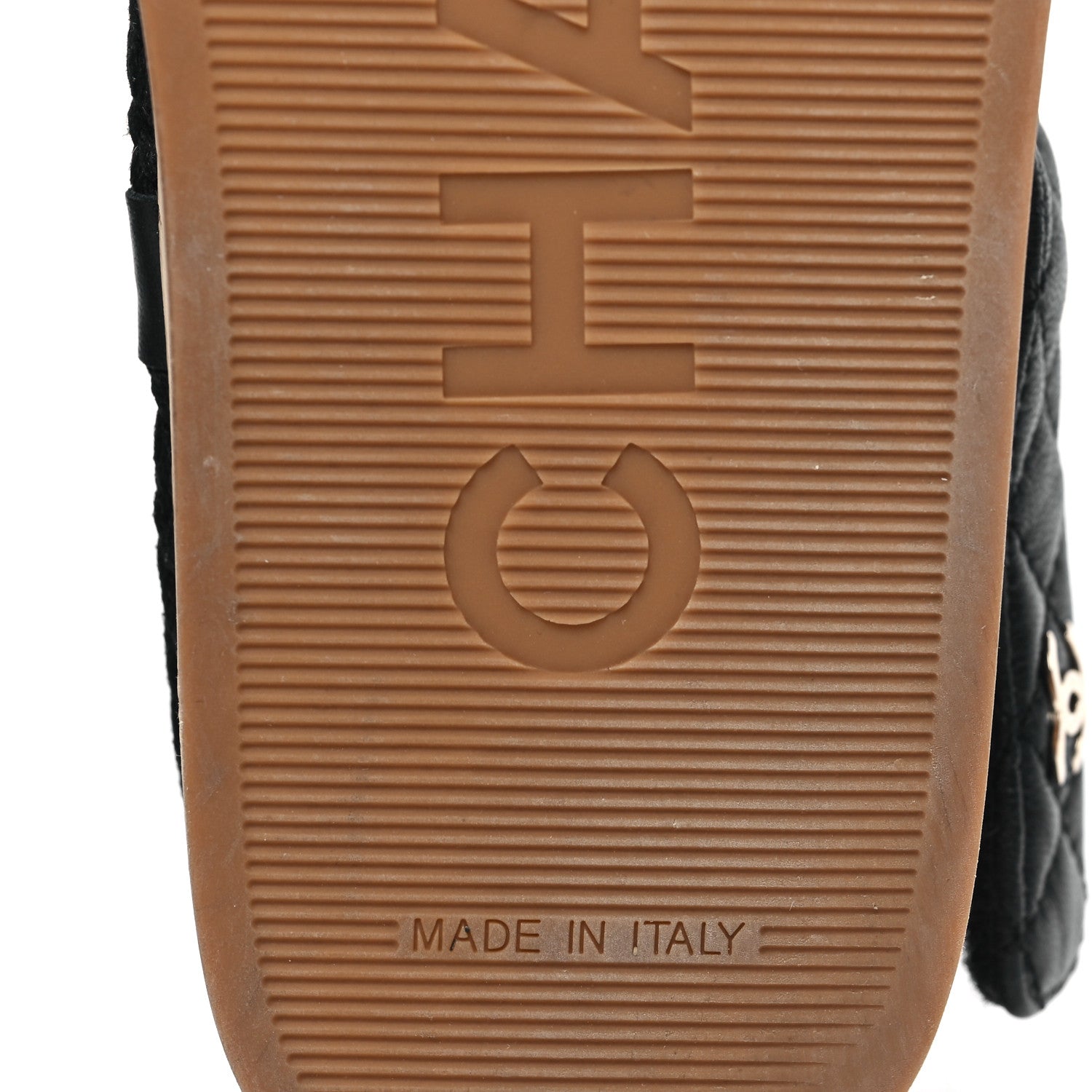 Chanel Cord Lambskin Quilted Logo Sandals 36 Black 6 of 8