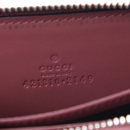 Gucci GG Supreme Monogram Blooms Zip Around Card Case Wallet Beige Multicolor Dry Rose 6 of 7