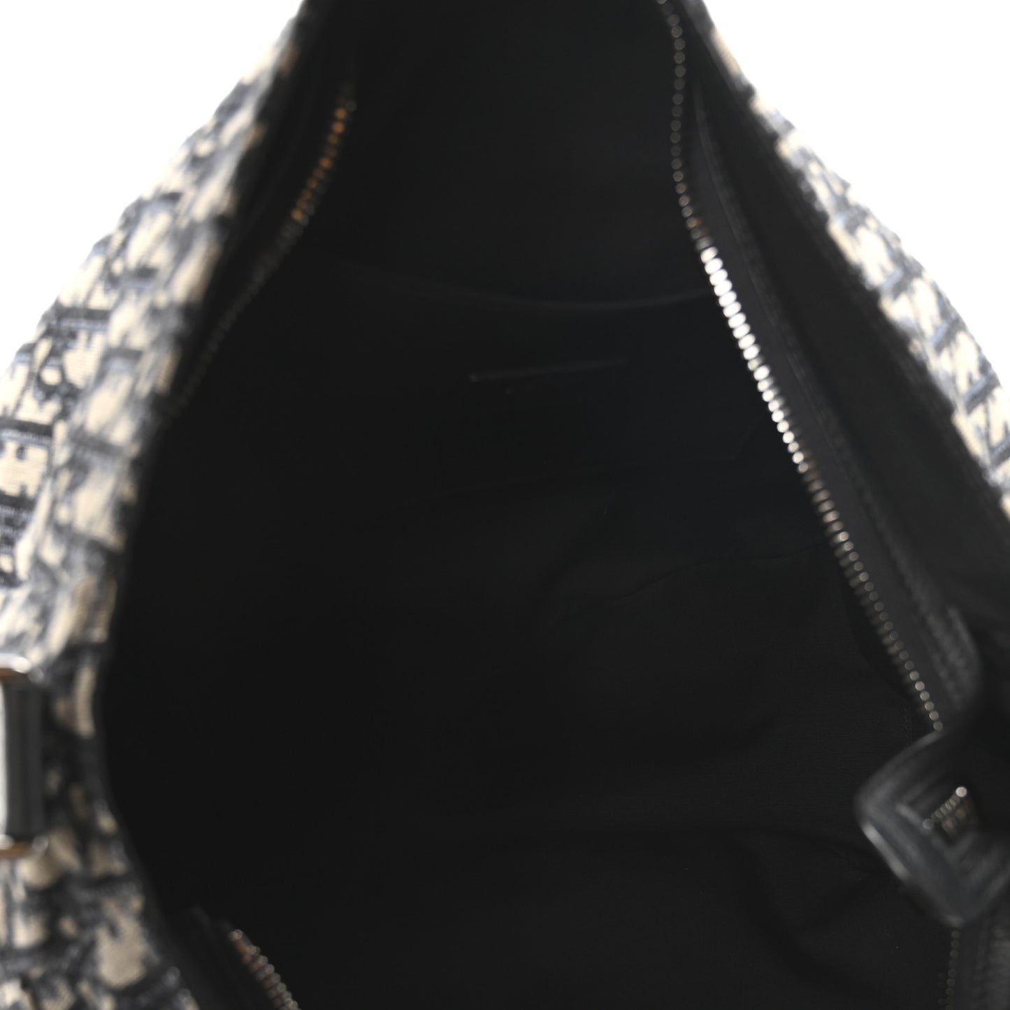 Oblique Saddle Soft Bag Beige Black