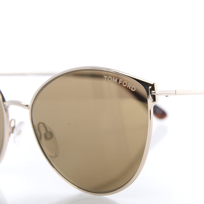Tom Ford Metal Cat Eye Zeila Sunglasses TF654 Gold 7 of 8