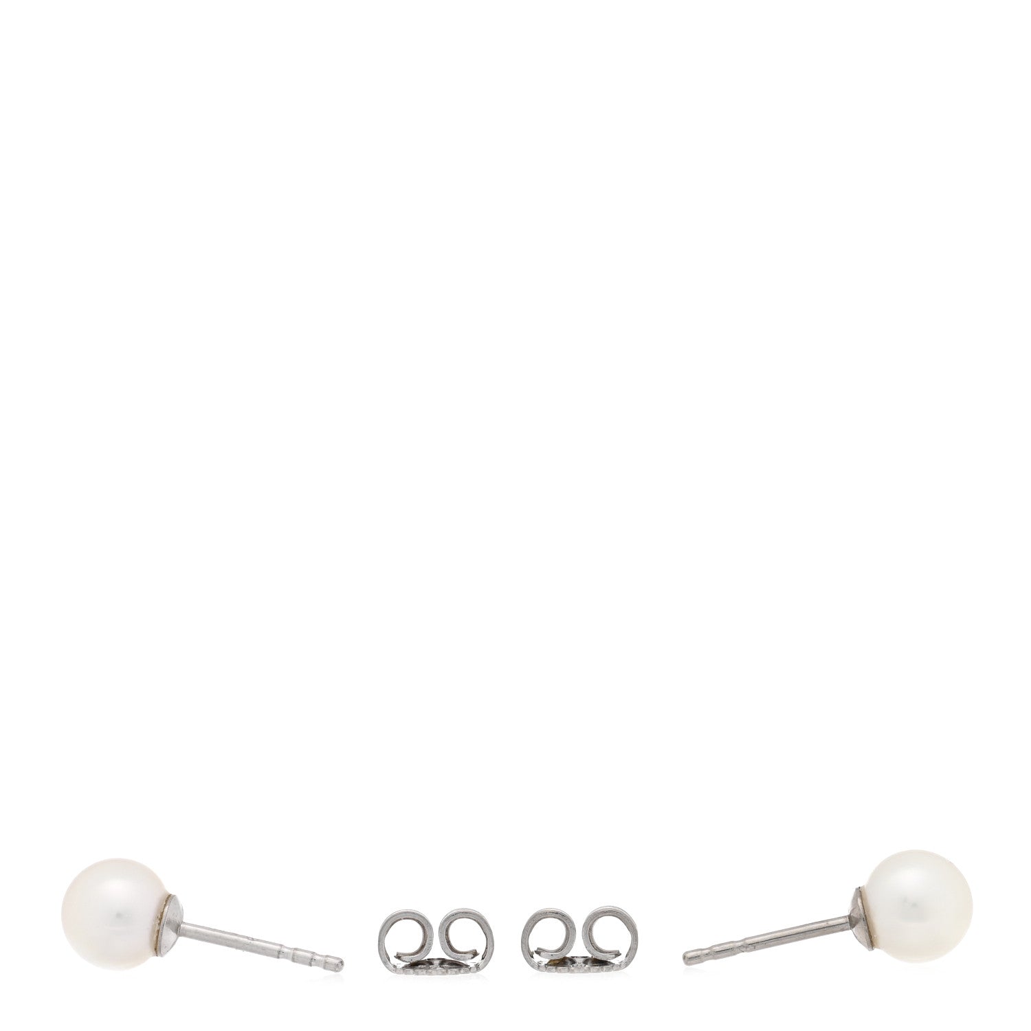 Mikimoto 18K White Gold Akoya Cultured Pearl 6-6.5mm Stud Earrings 3 of 5