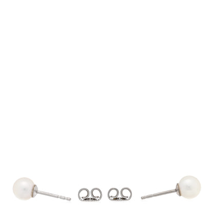Mikimoto 18K White Gold Akoya Cultured Pearl 6-6.5mm Stud Earrings 3 of 5