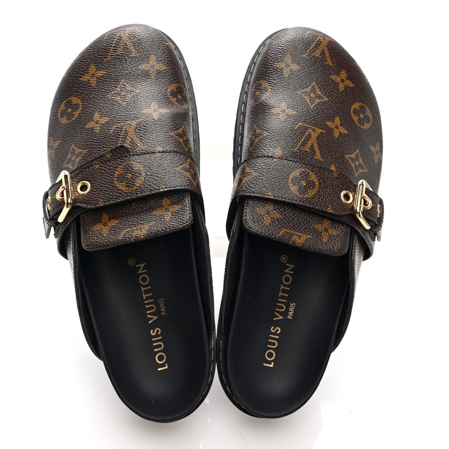 Louis Vuitton Patent Monogram Womens Cosy Flat Comfort Clog Mules 41 Brown 2 of 9