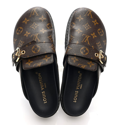 Louis Vuitton Patent Monogram Womens Cosy Flat Comfort Clog Mules 41 Brown 2 of 9