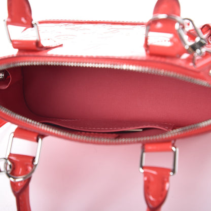 Louis Vuitton Vernis Rayures Alma BB Poppy 5 of 7