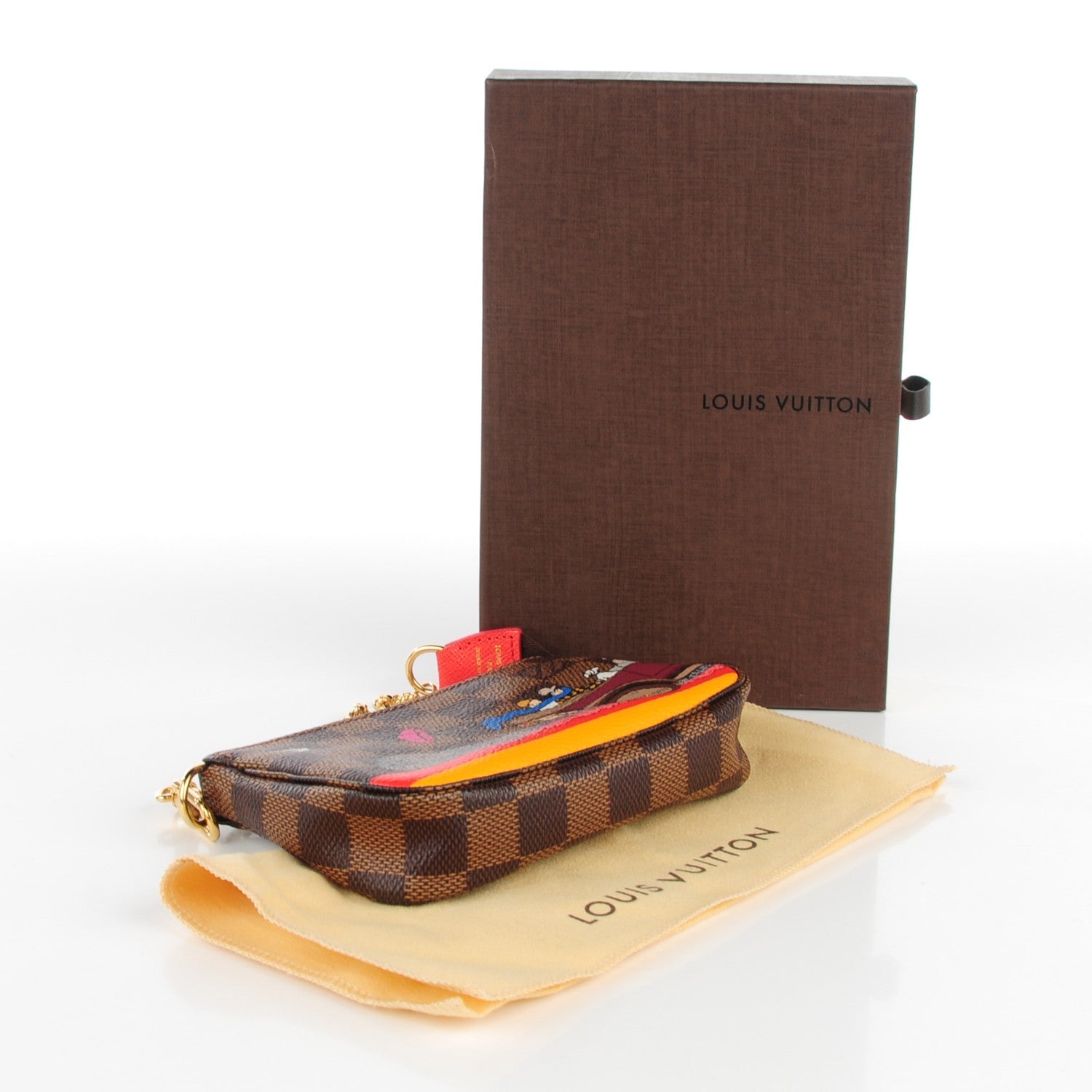 Louis Vuitton Damier Ebene 2015 Christmas Animation Mini Pochette Accessories 4 of 7