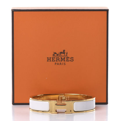Hermes Enamel Narrow Clic Clac H Bracelet PM White 5 of 5