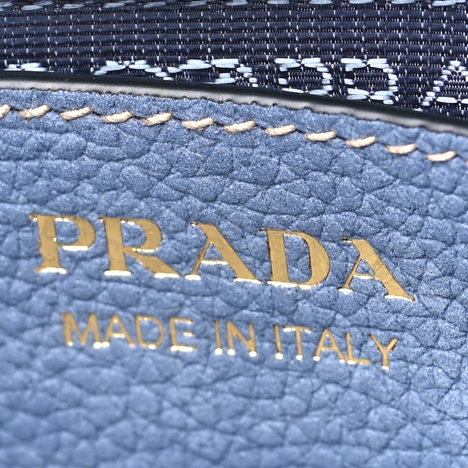 Prada Nubuck Small Arque Shoulder Bag Aviation Blue 6 of 9