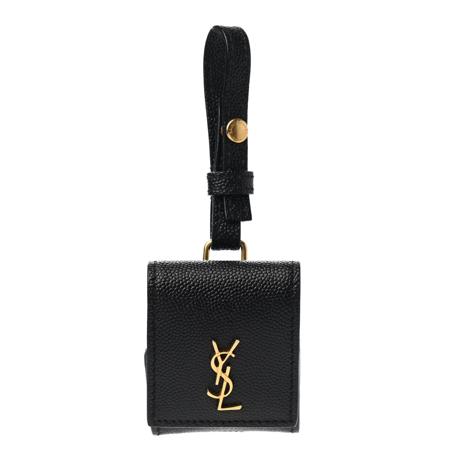 Saint Laurent Grain De Poudre Monogram Airpods Case Black 1 of 5