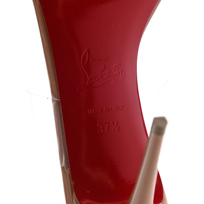 Christian Louboutin Patent PVC Just Nothing 85 Slide Sandals 37.5 Nude 6 of 8