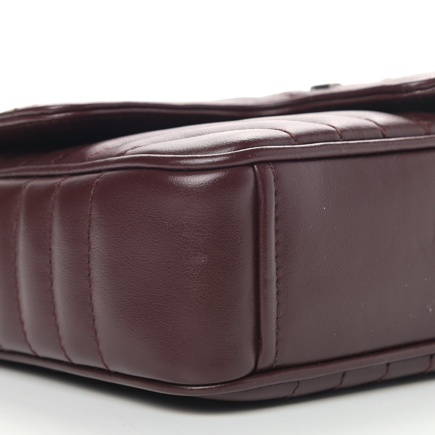Soft Calfskin Impunture Diagramme Small Chain Flap Shoulder Bag Granato