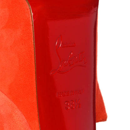 Christian Louboutin Suede Amyada 160 Platform Sandal 38.5 Orange 7 of 7